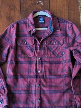 Colorado Clothing Men's Heavyweight Red Plaid Button-Up Flannel Jacket, Medium